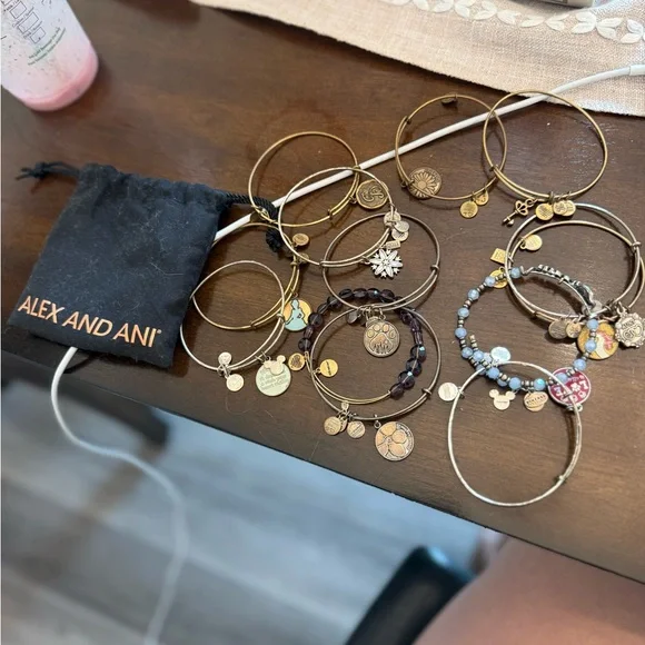 Alex and Ani Jewelry Lot Alex And Ani Gold Stackable Charm